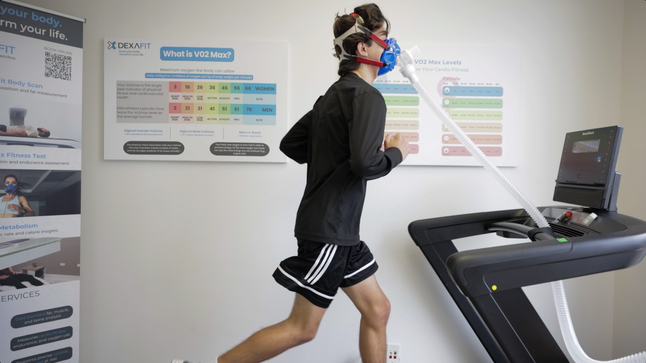 VO2 max metabolic testing